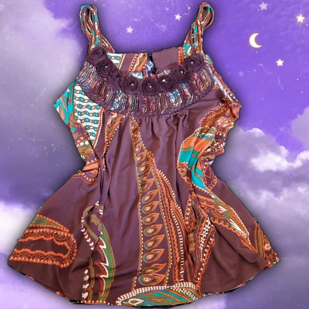 ECI Multicolor Paisley Camisole